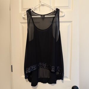 Racerback, sheer, sequins!